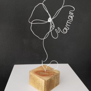 compo vase de 3 roses en papier recyclé